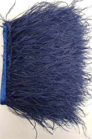 الجملة ريش النعام الأزرق الداكن 1 متر