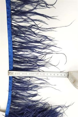 الجملة ريش النعام الأزرق الداكن 1 متر