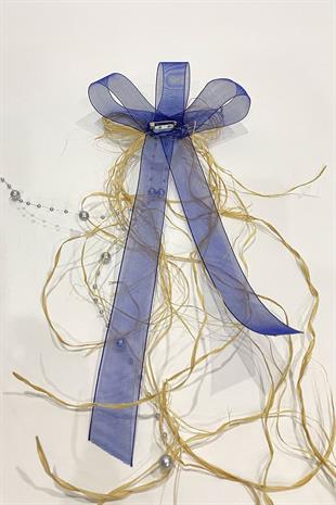 الجملة الأزرق الداكن السحلية الخوص حقيبة زخرفة حزمة حلية 3 قطع