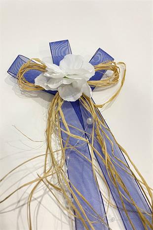 الجملة الأزرق الداكن ويكر الكوبية حقيبة زخرفة حزمة زخرفة 3 قطع