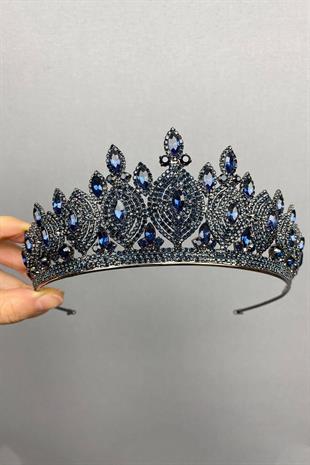الجملة الأزرق الداكن هيرا نموذج الزفاف تاج الحناء