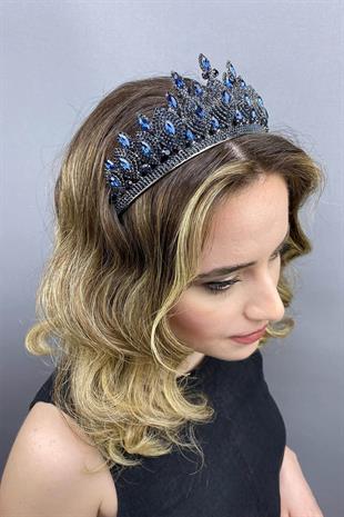 الجملة الأزرق الداكن هيرا نموذج الزفاف تاج الحناء