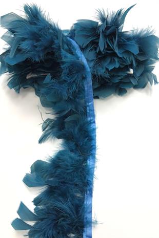  الجملة ريشة تركيا زرقاء داكنة 1 متر