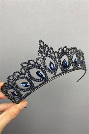 الجملة اللون الأزرق الداكن تاج الحناء الزفاف