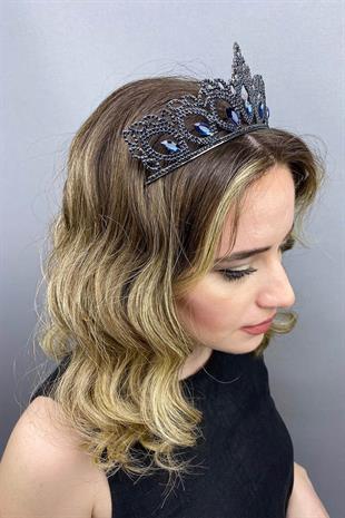 الجملة اللون الأزرق الداكن تاج الحناء الزفاف