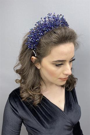 Wholesale Navy Blue Rigel Crystal Stone Henna and Bridal Crown