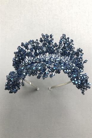 Wholesale Navy Blue Sirius Crystal Stone Henna and Bridal Crown