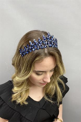 الجملة الأزرق الداكن سوبرا نموذج تاج الحناء الزفاف