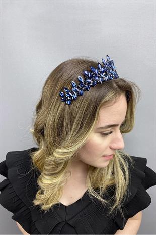 الجملة الأزرق الداكن سوبرا نموذج تاج الحناء الزفاف