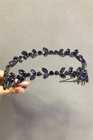 الجملة الأزرق الداكن حجر تاج الزفاف