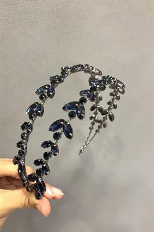 الجملة الأزرق الداكن حجر تاج الزفاف