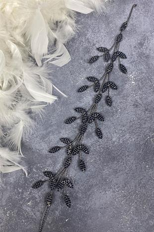 الجملة الأزرق الداكن ورقة متفرعة Yena تصميم الزفاف تاج الشعر التبعي