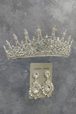 الجملة ليونيس نموذج تاج الزفاف وإسقاط الأقراط حجر المكوك