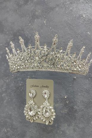 الجملة ليونيس نموذج تاج الزفاف وإسقاط الأقراط حجر المكوك