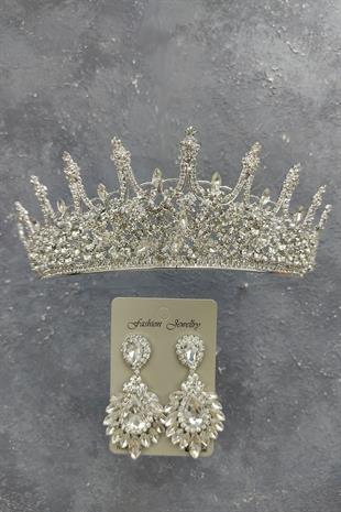 الجملة ليونيس نموذج تاج الزفاف وإسقاط الأقراط حجر المكوك