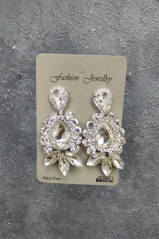 الجملة ليونيس نموذج تاج الزفاف والأقراط حجر قطرة المكوك