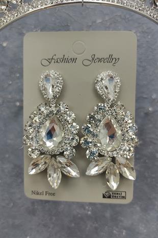 الجملة Leyn نموذج تاج الزفاف والأقراط حجر قطرة المكوك