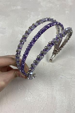 الجملة ليلك 3 الصف تصميم خاص الزفاف تاج الشعر التبعي