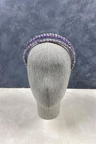 الجملة ليلك 3 الصف تصميم خاص الزفاف تاج الشعر التبعي