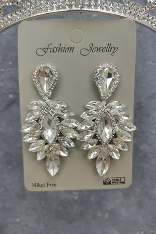 الجملة ليليا نموذج تاج الزفاف وإسقاط الأقراط الحجر