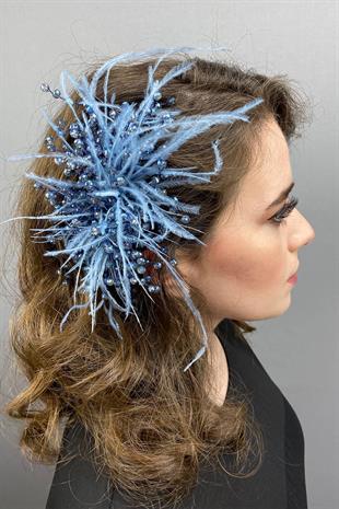 الجملة الأزرق كريستال مطرز و أشعث الشعر التبعي