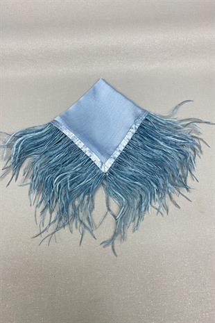 الجملة منديل الزفاف الريشة الزرقاء هالاي