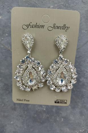 الجملة تاج الزفاف اللوز مطرز المكوك وأقراط الحجر المكوك