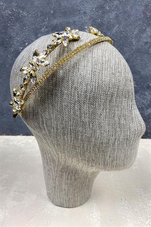 الجملة تاج الزفاف صف مزدوج مع ملحق الشعر حجر المكوك