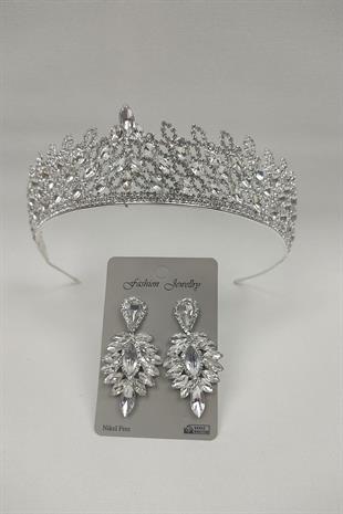 الجملة تاج الزفاف نموذج ميا وإسقاط الأقراط الحجر