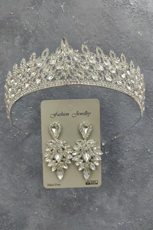 الجملة تاج الزفاف نموذج ميا وإسقاط الأقراط الحجر