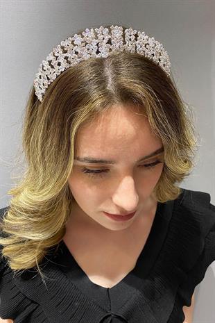 Wholesale Mila Zircon Bridal Crown and Earrings