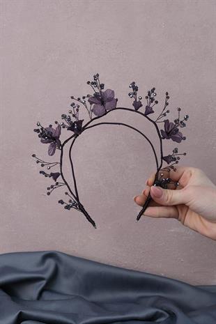 الجملة الأرجواني البسيطة تصميم خاص الأزهار الزفاف الحناء تاج