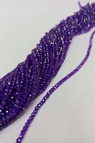 الجملة حبات الكريستال الأرجواني لامعة 4 ملم