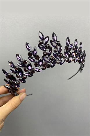 الجملة بيربل سوبرا تاج الحناء الزفاف والأقراط