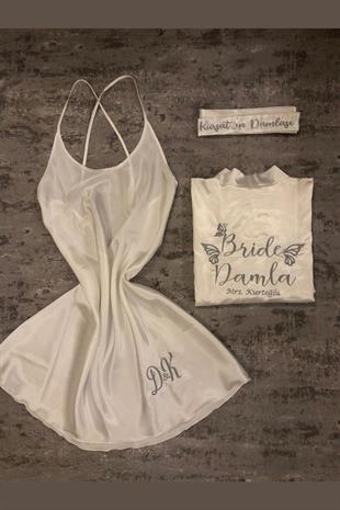 الجملة المطرزة الحرير ثوب العروس ومجموعة الملابس الداخلية