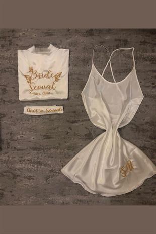 الجملة مجموعة ثوب العروس خلع الملابس شخصية مطرزة