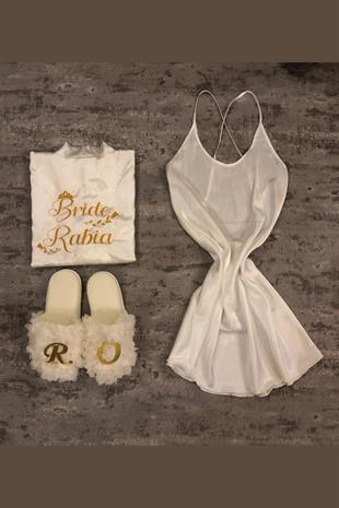 الجملة المطرزة تصميم خاص العروس مجموعة ثوب خلع الملابس