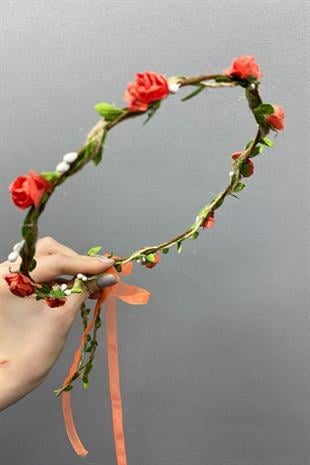 الجملة ورقة زهرة الرمان روز وأوراق التاج وصيفه الشرف وتاج الأطفال هدية