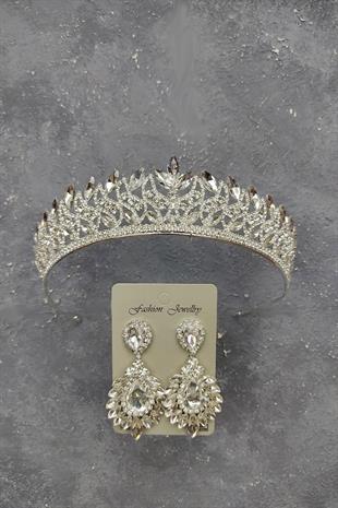 الجملة نيفا نموذج تاج الزفاف وإسقاط الأقراط حجر المكوك