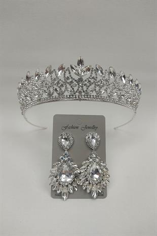 الجملة نيفا نموذج تاج الزفاف وإسقاط الأقراط حجر المكوك