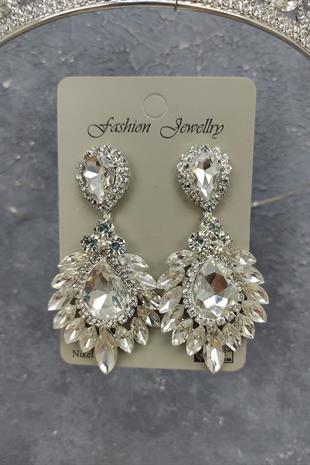 الجملة نيفا نموذج تاج الزفاف وإسقاط الأقراط حجر المكوك