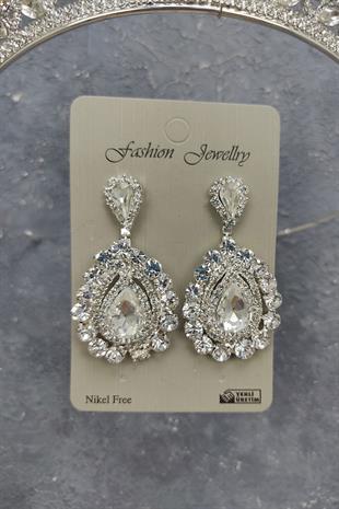 الجملة نيفا نموذج تاج الزفاف والأقراط حجر المكوك