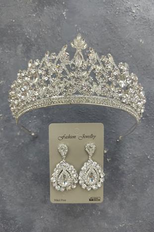 الجملة بيغاسي نموذج تاج الزفاف والأقراط حجر المكوك