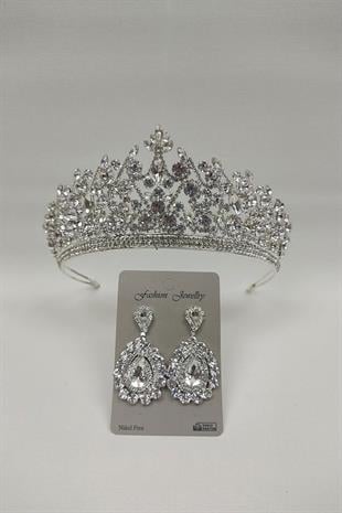 الجملة بيغاسي نموذج تاج الزفاف والأقراط حجر المكوك