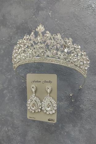 الجملة بيغاسي نموذج تاج الزفاف والأقراط حجر المكوك