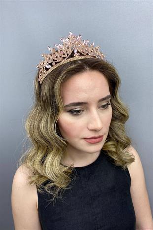 الجملة اللون الوردي الزفاف تاج الحناء