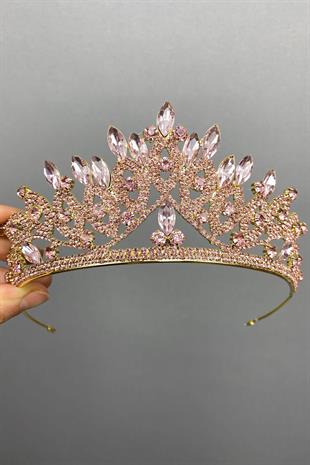 الجملة اللون الوردي الزفاف تاج الحناء