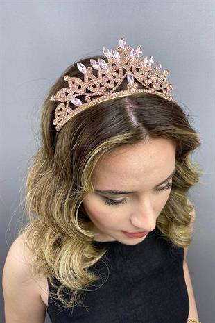 الجملة اللون الوردي الزفاف تاج الحناء