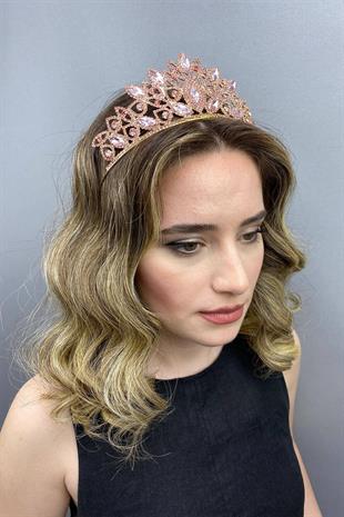 الجملة اللون الوردي الزفاف تاج الحناء