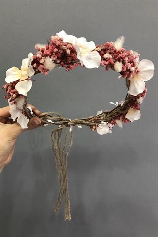 الجملة السلمون الوردي زهرة المجففة التاج